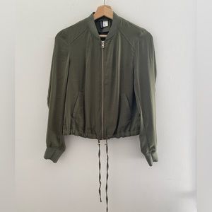 HM divide satin bomber jacket